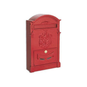 Alubox 47355 Residence Cassetta Postale in Alluminio Pressofuso Verniciato Anticorrosione con Cilindro di Sicurezza in Ottone colore Rosso