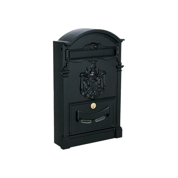 Alubox 47352 Residence Cassetta Postale in Alluminio Pressofuso Verniciato con Serratura in Ottone colore Nero