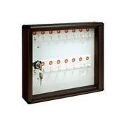 Alubox 47218 Bacheca Portachiavi 16 Ganci Numerati con Serratura Cilindro di Sicurezza Alluminio Verniciato e Sportello in Plexiglass colore Antracite