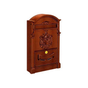Alubox 62359 Residence Cassetta Postale Alluminio Pressofuso Uso Esterno Serratura Ottone 41x26x9 cm colore Ruggine