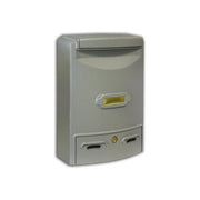 Alubox 62361 Europa Maxi Cassetta Postale in Alluminio Pressofuso con Trattamento Anticorrosione colore Argento