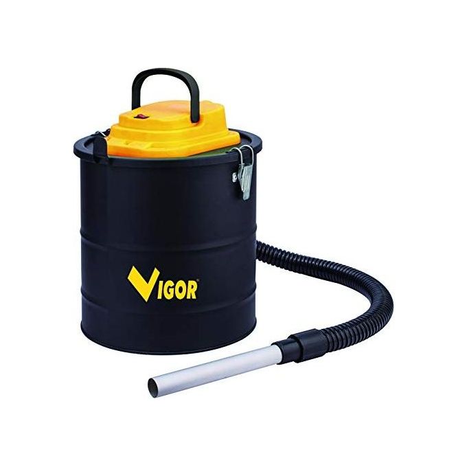 Vigor ASPIR-EL 1200 Bidone Aspiracenere Elettrico 1200W Serbatoio 18-20 L Filtro HEPA Tubo 150 cm