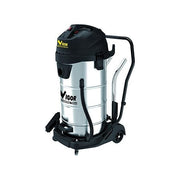 Vigor 9934031 Pro Bidone Aspirapolvere Trimotore 3000 W Capacita' 100 L Filtro HEPA Aspira Liquidi e Polveri colore Acciaio