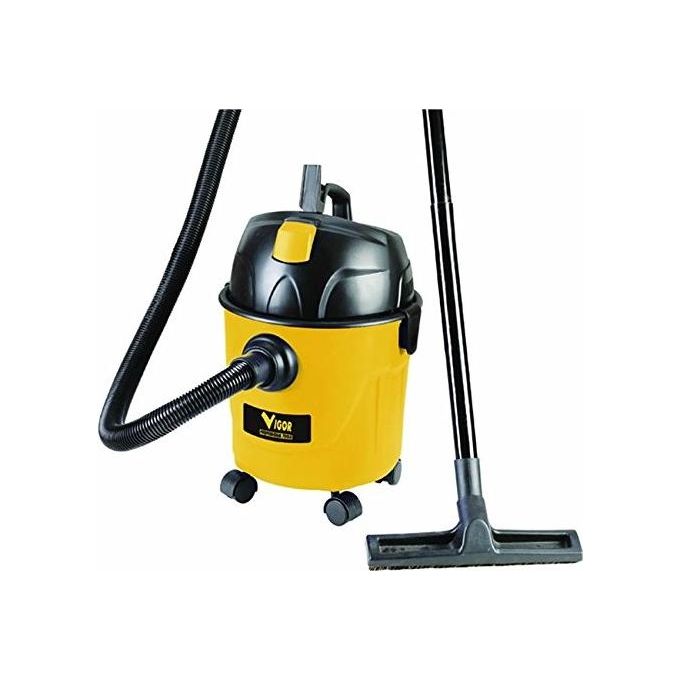 Vigor 99340-15 VBA-15L Aspirapolvere per Solidi e Liquidi 15 L 1000 W con Presa Utensili colore Nero