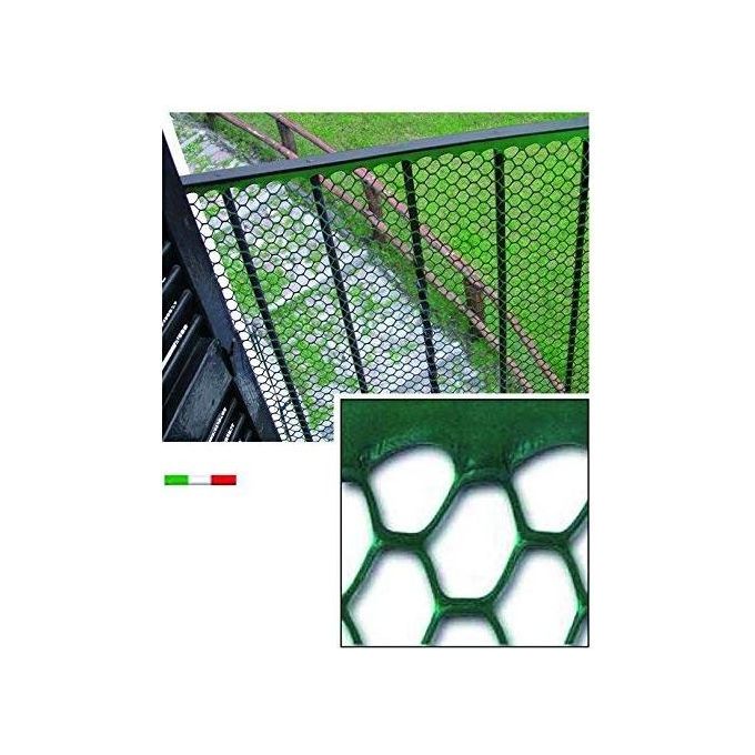 Vigor 78710 Rete Plastica Esagonale Maglia 20x19 mm 10 m altezza 100 cm colore Verde
