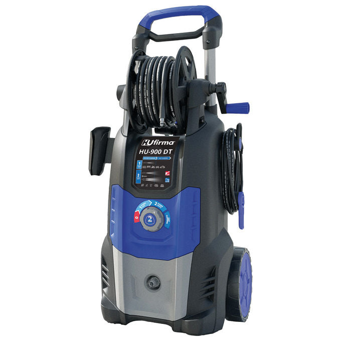 Hufirma 7587350 HU-900 DualTech Idropulitrice ad acqua fredda 2500 W 150 bar 810 l-h con doppia pompa e avvolgitubo colore Nero