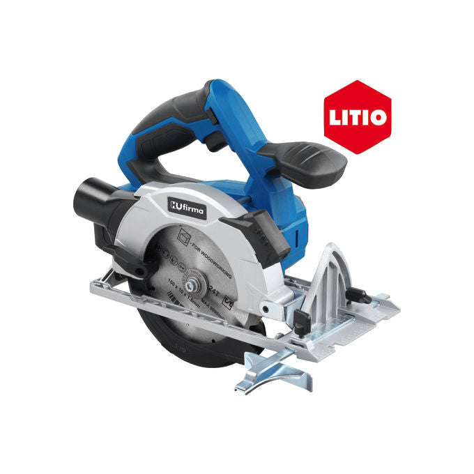 HU-Firma 9012410 Sega Circolare a Batteria 20V Nuda con Guida Laser 4200 giri-min Diametro Lama 150 mm 1,5-3-4 Ah colore Nero