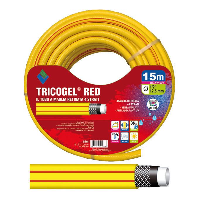 VIGOR-BLINKY 7649620 Tubo Tricogel Red 4 Strati per Irrigazione Interrata 50 m 5-8 mm colore Rosso