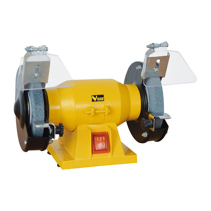 Vigor VSM250 Smerigliatrice Doppia da Banco Nastro e Mola 250 W 2980 rpm Mola 150 mm Nastro 50x686 mm