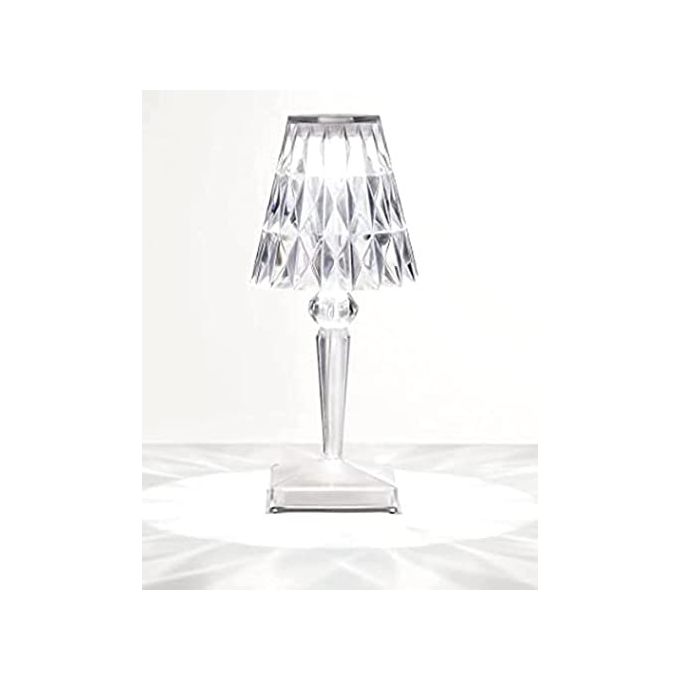 Vigor Lampada da Tavolo LED Gilda 2 W 140 lm Ricaricabile USB 3 Livelli Luce 5 ore Autonomia colore Cristallo