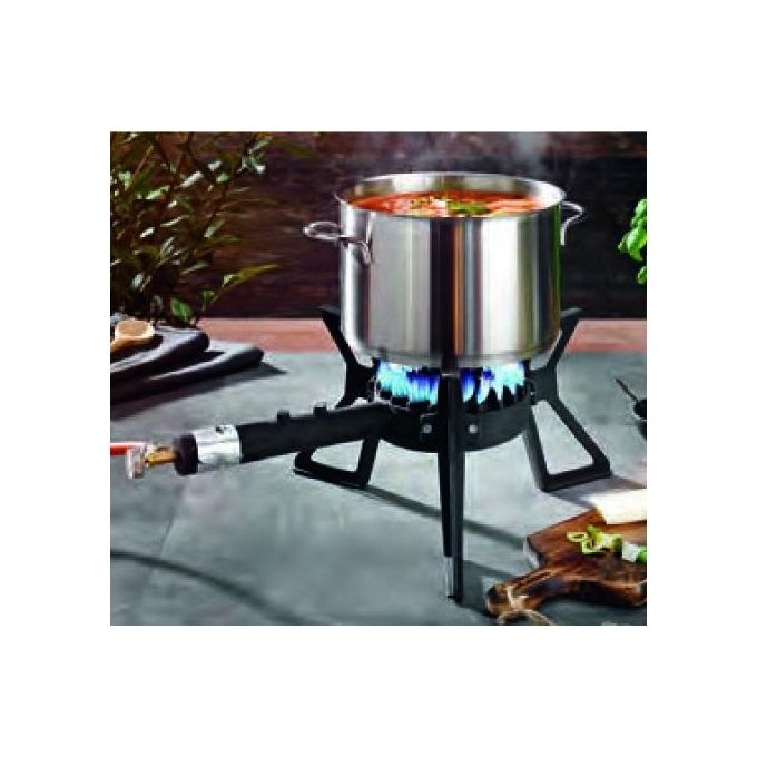 Sandrigarden 7920050 Fornellone a Gas Tutto Ghisa 3 Piedi 8 kW Rubinetti Ottone GPL G-30 G-31