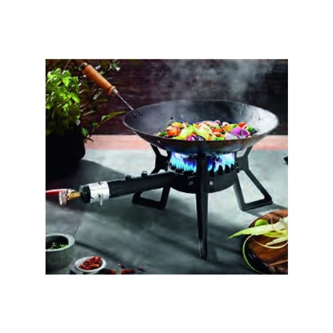 Sandrigarden 7920050 Fornellone a Gas Tutto Ghisa 3 Piedi 8 kW Rubinetti Ottone GPL G-30 G-31