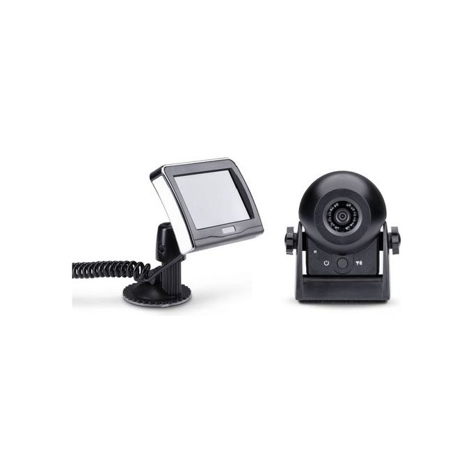 Midland C1556 Wireless RV Cam Telecamera Retromarcia con Monitor Angolo 120° 12 LED IR IP67 colore Nero