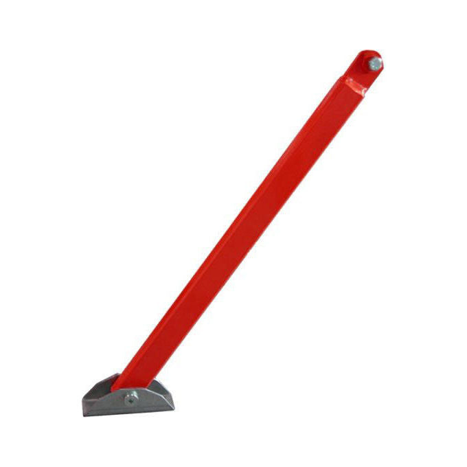Machieraldo Asta Antisosta Parking Stop acciaio profilo rettangolare 20x5 mm 51 cm colore Rosso