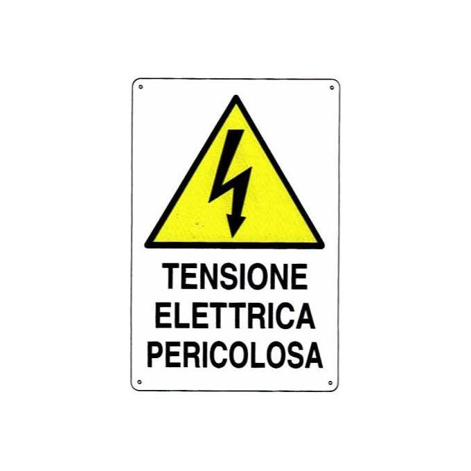 Cartello Tensione Elettrica 20X 30 Alluminio