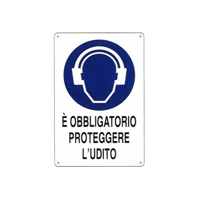 Cartello Protezione Udito 20X 30 Alluminio