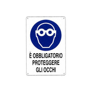 Cartello Protezione Occhi 20X 30 Alluminio
