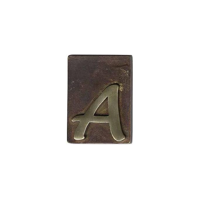 Lartistica Lettera Civica Ottone Bronzato C 60x80mm