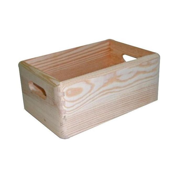 Contenitore Cesta Legno Pratica 30X20 H 14