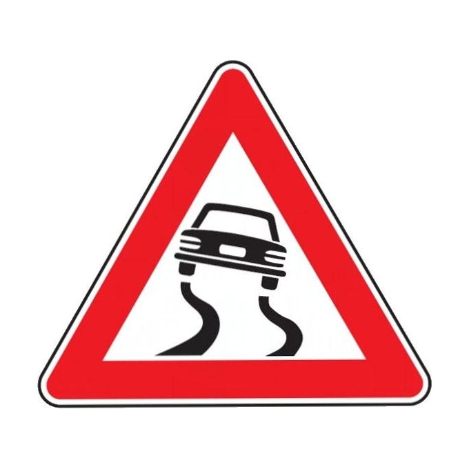 3G Cartello Stradale Strada Sdruciolevole