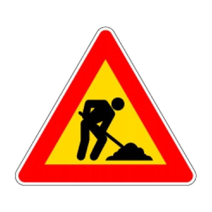 3G Cartello Stradale Lavori In Corso