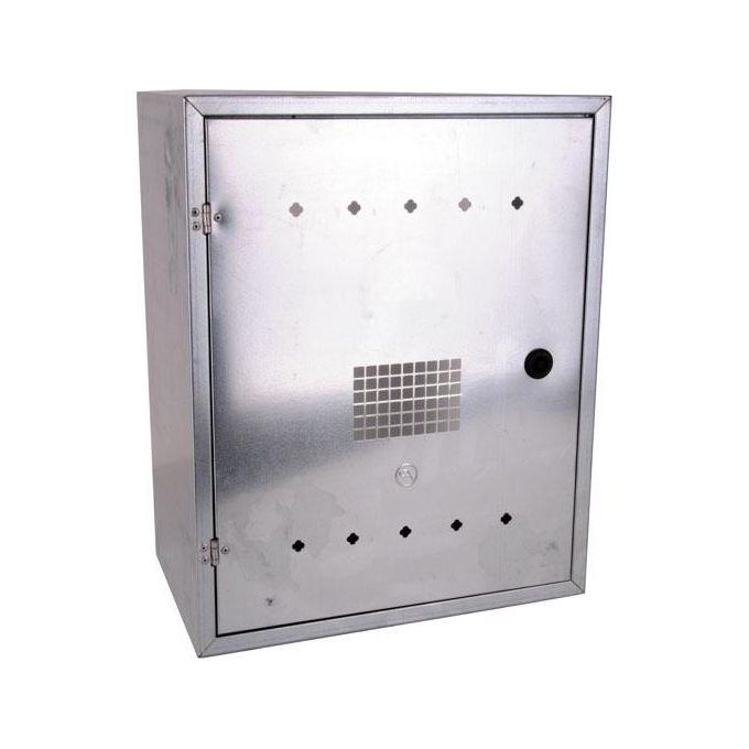 PREZIOSA 0000102020010 Cassetta Metano 30x55 cm Zn Extra con Chiusura di Sicurezza Cerniere in Acciaio Inox e Fori di Ventilazione colore Grigio