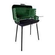 THORX 85792 Barbecue Coronado Portatile a Carbonella Rettangolare con Griglia Regolabile 46.5x28 cm Richiudibile a Valigetta colore Nero