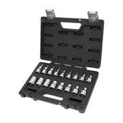 Beta 923E-FTX-C17 Set 17 Chiavi a Bussola Torx Maschio e Femmina Attacco 1-2'' in Cassetta Plastica