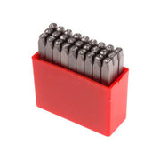 Krino 65015 Punzoni per Lettere in Acciaio Alta Resistenza Serie 27 Pezzi dimensione 6 mm colore Nero