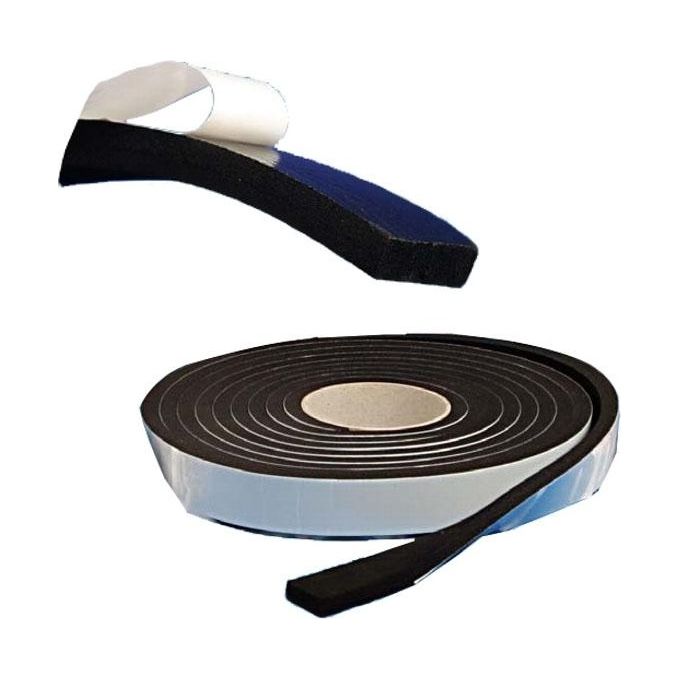 Geko Muss - Guarnizione adesiva in gomma espansa 20×5 mm, 10 m, grigia