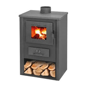 K-line Stufa a Legna Koine 7 kW volume riscaldabile 100 m² acciaio inox colore Antracite
