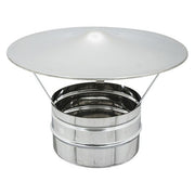 Brixo FRASCHE-079017 Fumaiolo Fisso Cappello Cinese Acciaio Inox 304 AISI 15 cm Spessore 0,6 mm Attacco Femmina