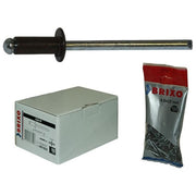 Brixo Rivetti in Alluminio Testa Tonda 4x10 mm Acciaio Zincato Bianco Confezione 500 Pezzi colore Testa di Moro
