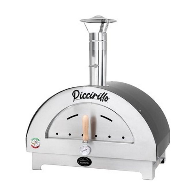 Bellanapoli Bella Napoli Piccirillo Forno a Legna da Esterno 1 Pizza 60x40 cm 400°C Acciaio Inox colore Argento