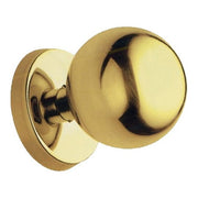 Brixo F146650 Pomolo a Sfera in Ottone Lucido con Rosetta Diametro Pomolo 70 mm Altezza 74 mm colore Ottone Lucido