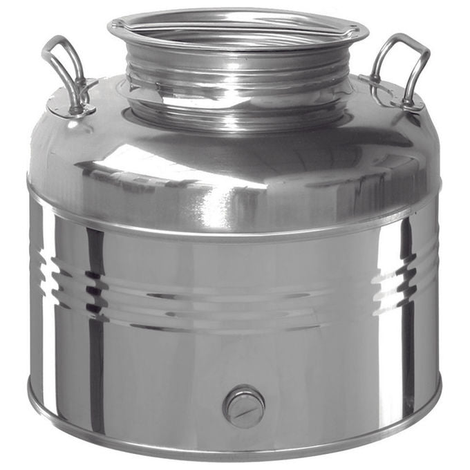 Contenitore Acciaio Inox Per Olio Vari Lt.15