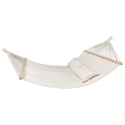 Brixo You and Me Amaca 2 Posti in Cotone con Cuscini e Barre in Legno 200x150 cm colore Bianco