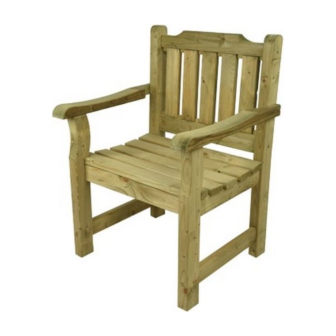 Brixo FRASCHE-199812 Arkadia Poltrona da Giardino Legno Pino Trattato Autoclave Certificato FSC 70x60x90 cm