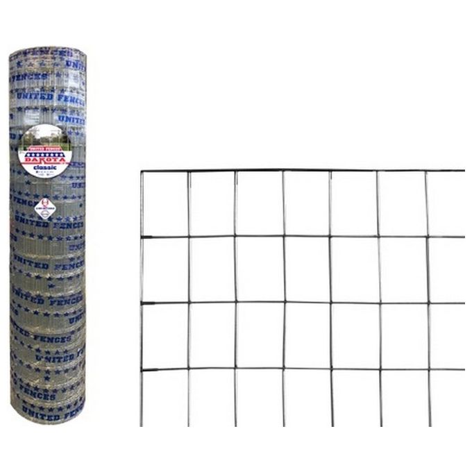 United Fences FRASCHE-300628 Dakota Classic Rete elettrosaldata zincata 25 mt x 198 cm maglia 76x51 mm filo Ø1,7 mm colore Acciaio
