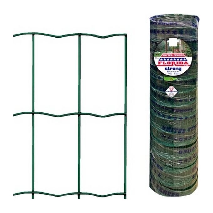 Brixo FRASCHE-300800 Florida Strong Rete elettrosaldata zincata e plastificata 25 mt x 99 cm colore verde muschio