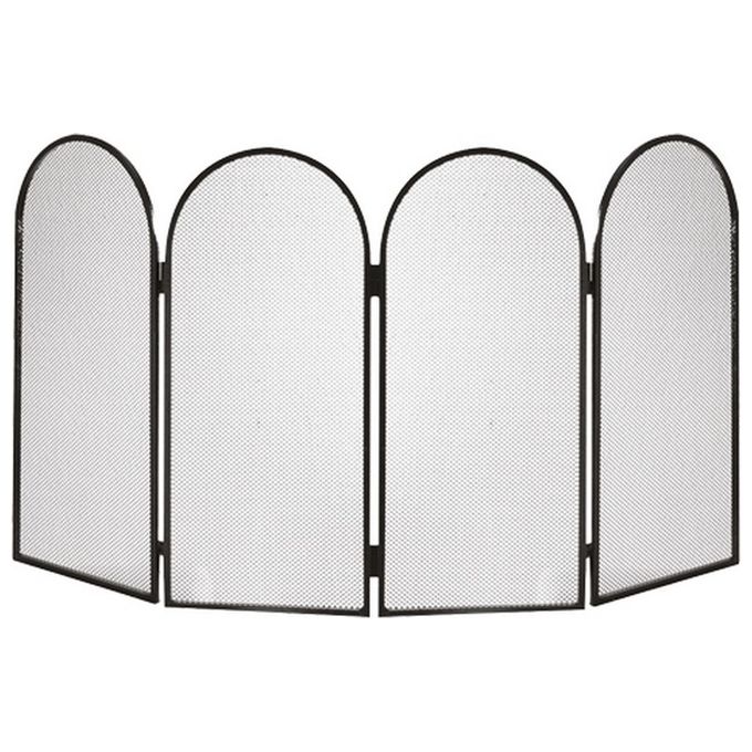 Brixo 670-B Parascintille a Libro 4 Ante per Camino in Ferro Battuto 95x50 cm