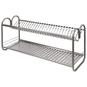 Brixo F375100 Scolapiatti in Acciaio Inox 70 cm con Supporti Laterali Senza Vaschetta Raccogligocce colore Acciaio