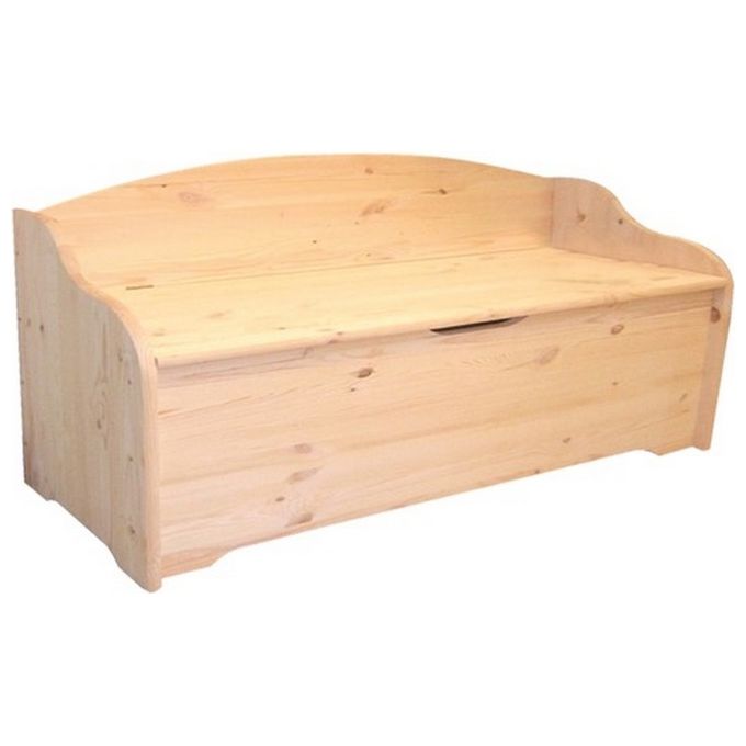 Alberiamo Cassapanca Alberiamo L100 in Legno Massello di Pino Levigato con Schienale 100x41x67 cm
