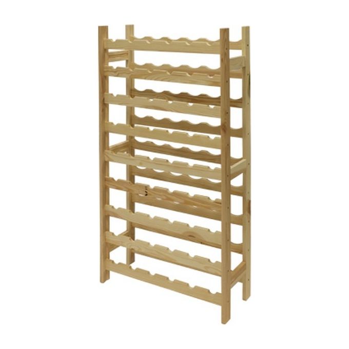 Alberiamo FRASCHE-377018 Cantinetta Portabottiglie 54 Posti in Abete Massello 63x27x120 cm