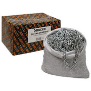 Brixo CF.MT100 Catena Genovese in Acciaio Zincocromato Diametro 3,1 mm Lunghezza 100 mt colore Acciaio