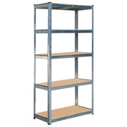 Brixo Scaffale in KIT_ in Acciaio 5 Ripiani 90xP40xH180 cm Portata 30KG