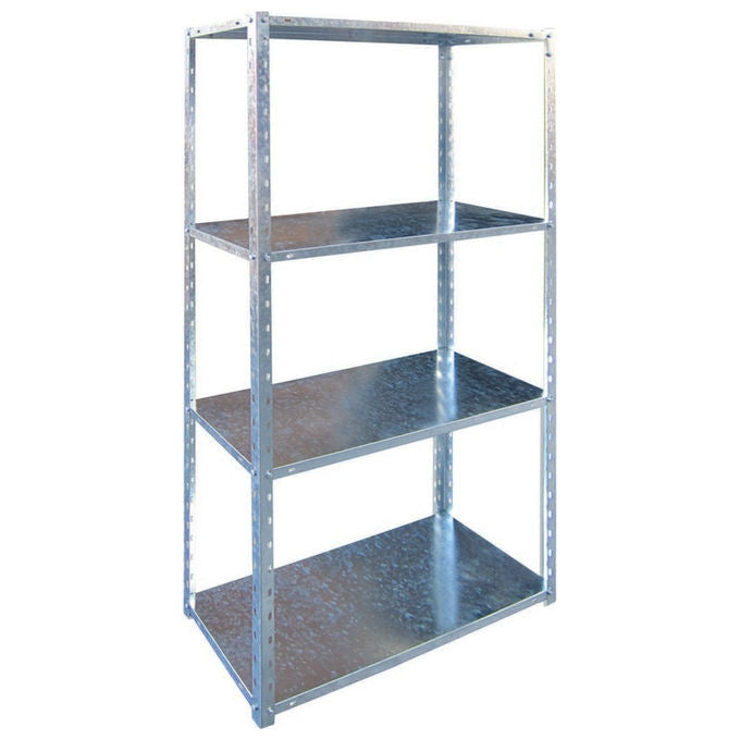 Brixo FRA-416330 Zip Scaffale in Acciaio Zincato 4 Piani 75x30x150 cm portata 30 Kg per ripiano