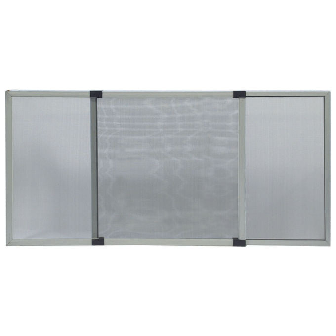 Lombardiangelo FRASCHE-417200 Zanzariera Estensibile in Alluminio 50x70 cm Telaio Gia' Assemblato Fibra di Vetro colore Grigio