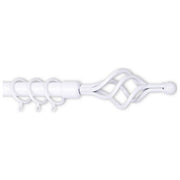 Brixo SCORRITENDABRIXOSPIRALBIA210380 Scorritenda in Acciaio con Asta Estensibile da 210 a 380 cm colore Bianco