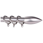 Brixo FRA-425328 Pera Scorritenda in Acciaio con Asta Estensibile 122-213 cm Diametro 19 mm Argento Satinato colore Argento